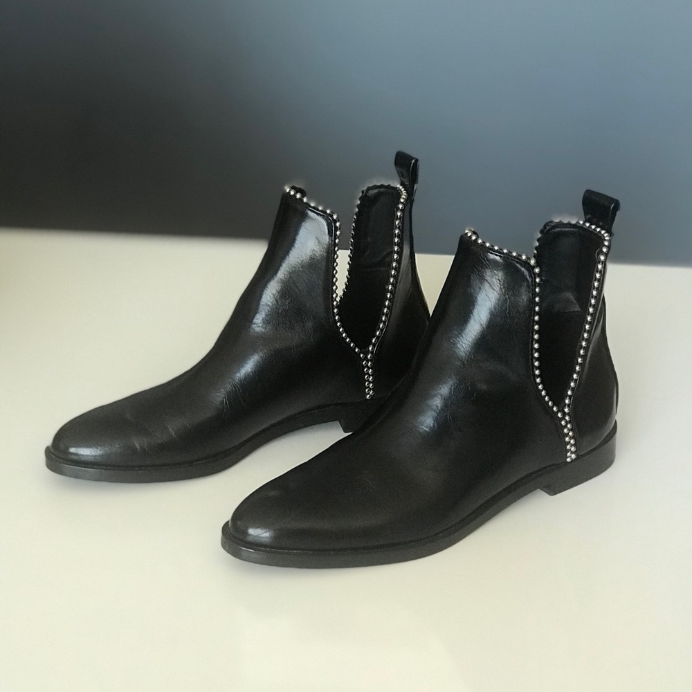 ZARA Studded Chelsea Style Boots